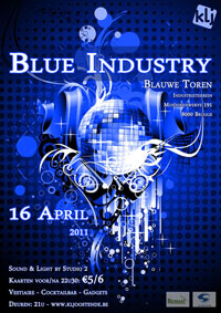 Affiche ontwerp KLJ Blue Industry